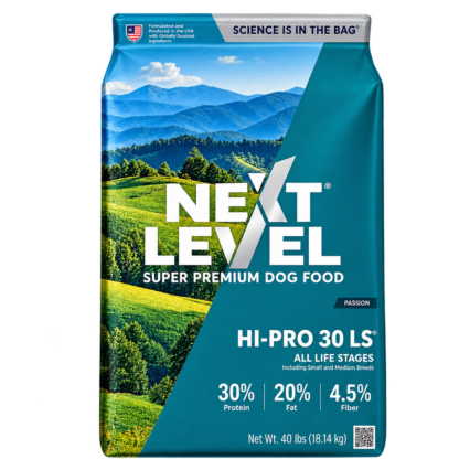 Next Level Super Premium Dog Food – HI-PRO 30 LS™ – Dry Kibble for Dogs for All Life Stages All Breeds – 30% Protein, Gluten Free Grains - High Energy and Active Dogs & Puppies (15 Pound)