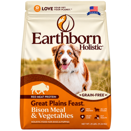 Earthborn Holistic Great Plains Bison Grain-Free Dry Dog Food 25 lb