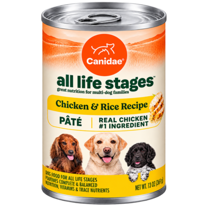 CANIDAE All Life Stages Wet Dog Food, Chicken & Rice, 13 oz, 12 Pack