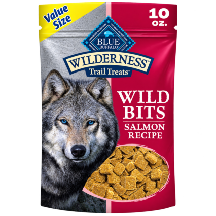 Blue Buffalo Wilderness Wild Bits Salmon Soft & Chewy Dog Treats, 10 Ounce (Pack of 8)