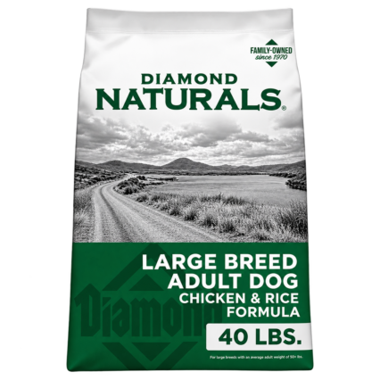 Diamond Naturals Large Breed Adult Dry Dog Food, Chicken & Rice, 40lb