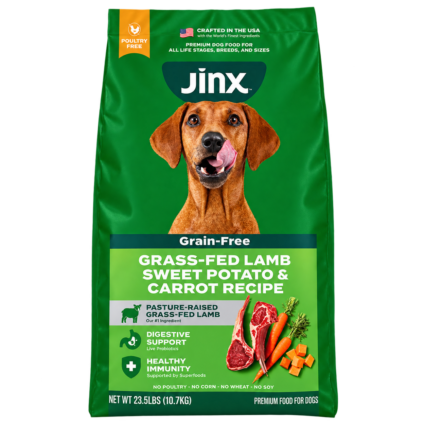Jinx Grain Free Dry Dog Food - Real Lamb, Sweet Potato & Carrot, 23.5lb