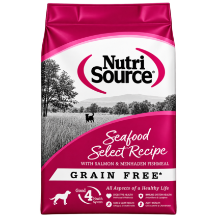 NutriSource Grain Free Dry Dog Food, Seafood Select, 4lb