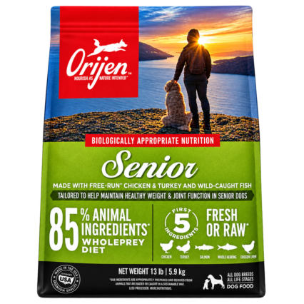 ORIJEN Grain Free WHOLEPREY Dry Dog Food Senior Recipe 13lb Bag