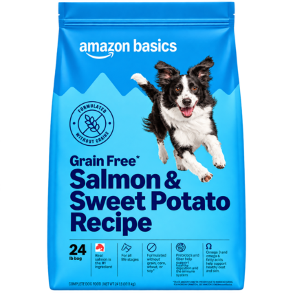 Amazon Basics Dry Dog Food Salmon & Sweet Potato, Grain Free 24 lb Bag (Previously Wag)